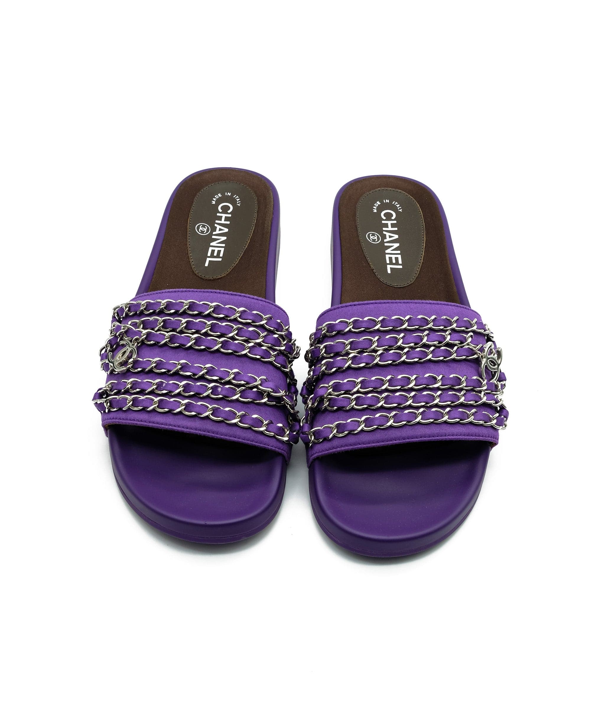 Chanel Chain Sandals Purple RJC1365 – LuxuryPromise