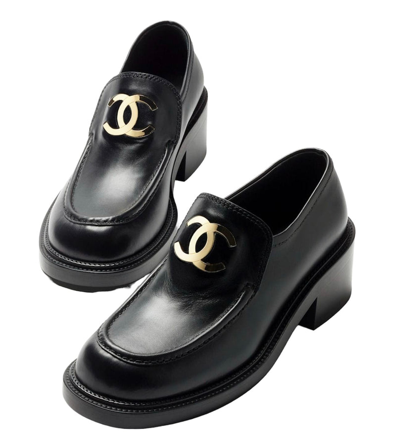 protein Skalk Tænke Chanel Loafers Black Calfskin Large CC EU38.5 SKC1286 – LuxuryPromise