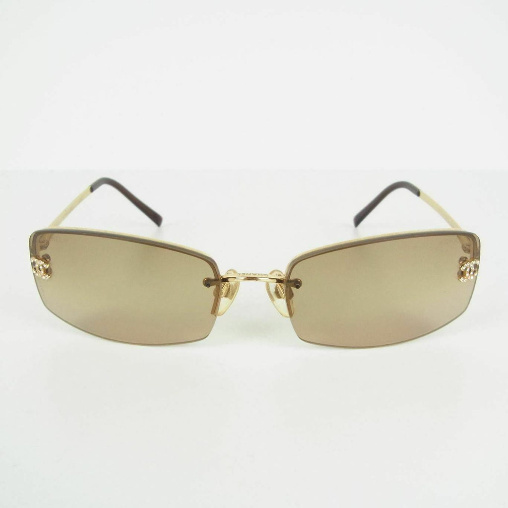 Chanel  Black 4092B Rimless Rhinestone CC Sunglasses  VSP Consignment