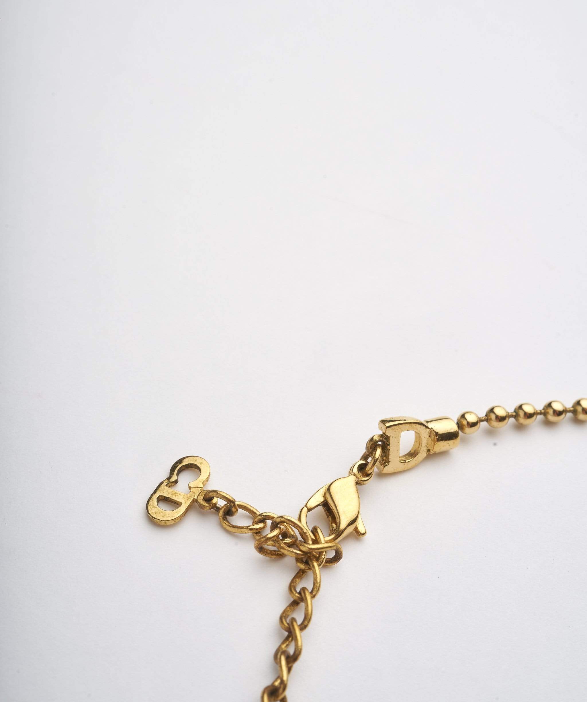 Dior Gold Dog Tag Necklace