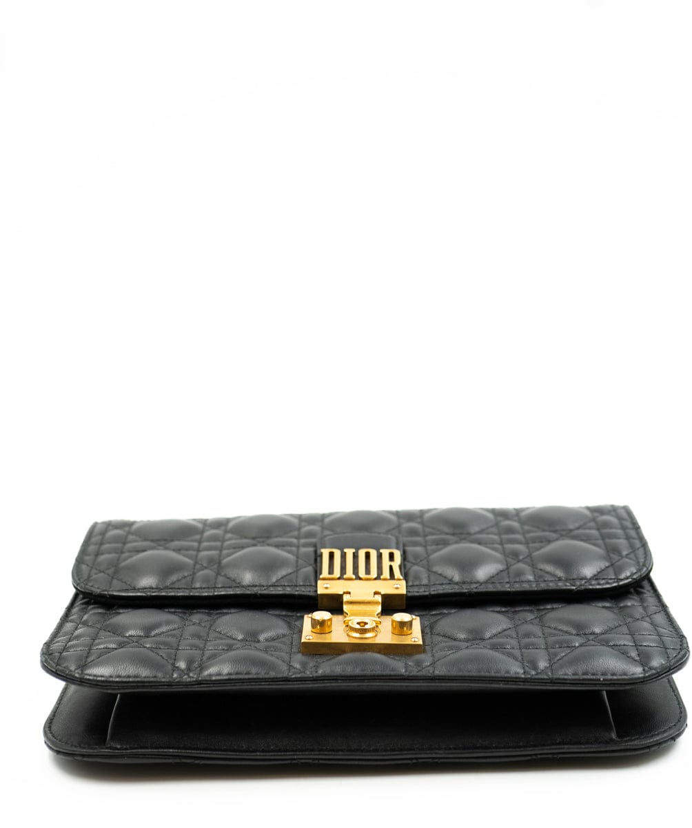 Dior dioraddict wallet on chain in black with ghw  AGL2279  LuxuryPromise