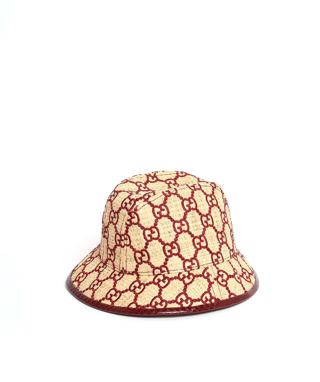 Gucci GG-embroidered raffia hat – LuxuryPromise