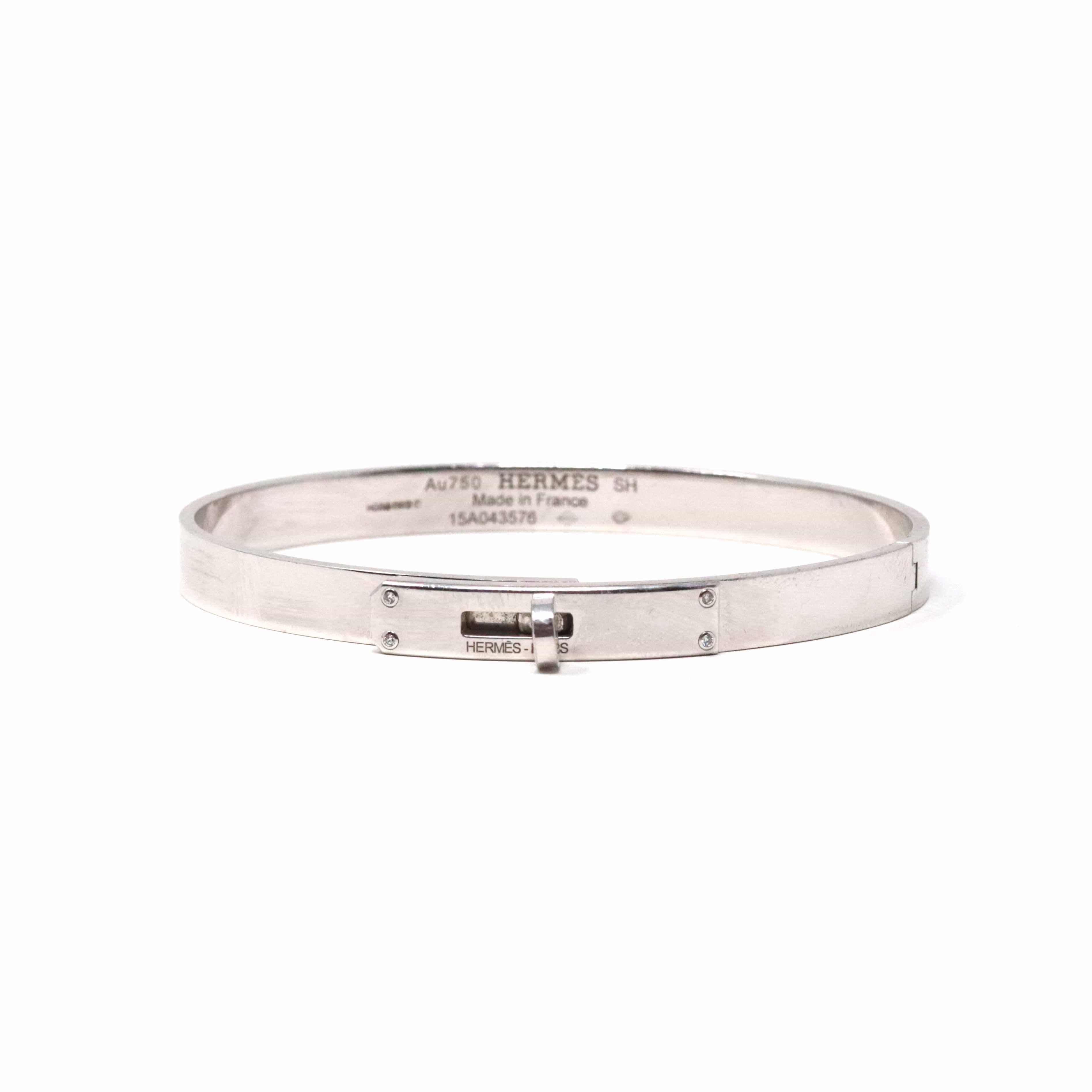 Buy Pre Loved Hermes Kelly 18K White Gold Bangle Small Products Online