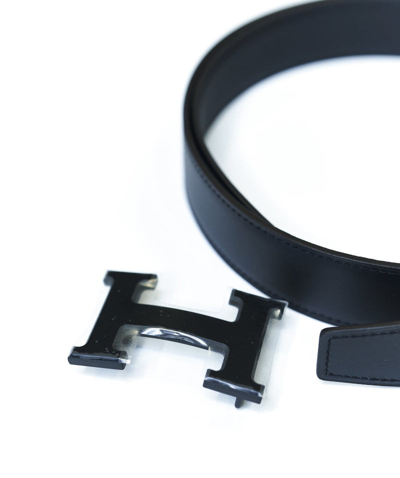 hermes all black belt