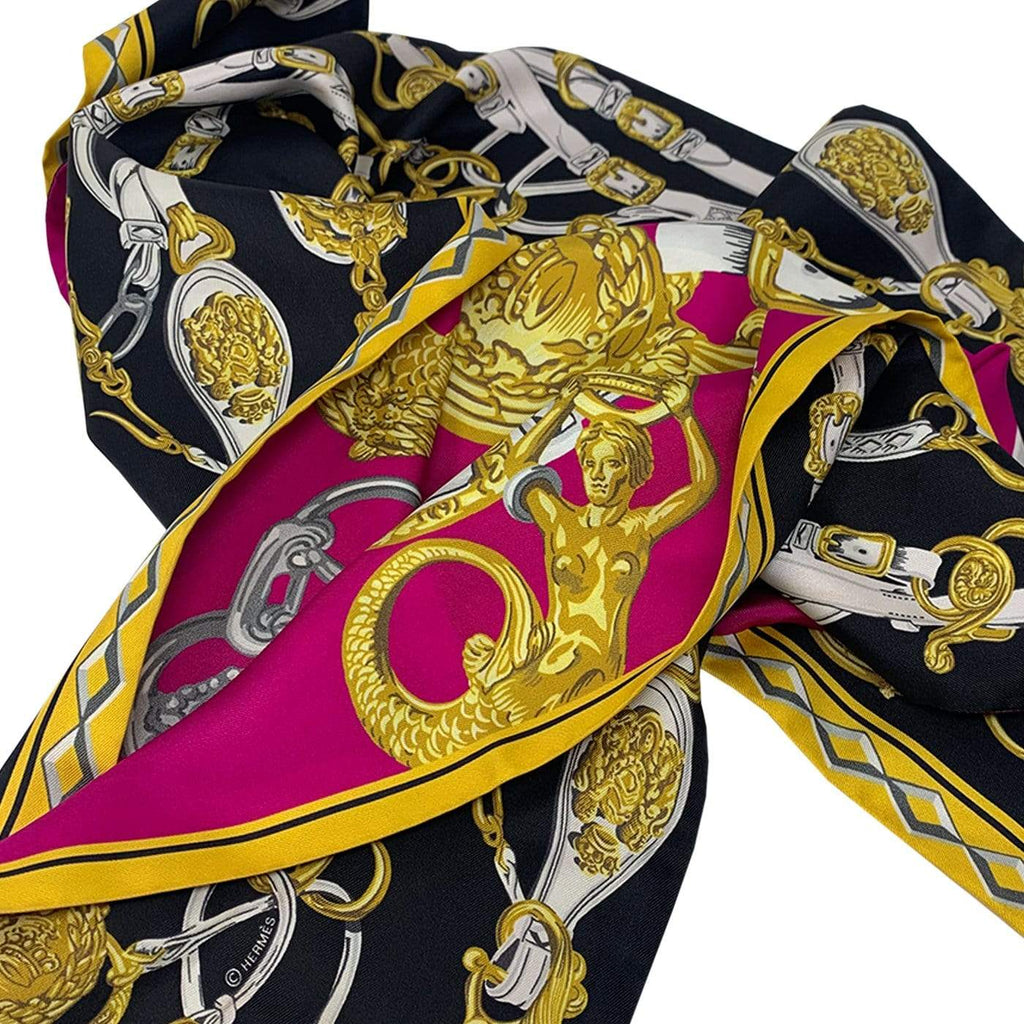 HERMES scarf もりげ ゴールド-