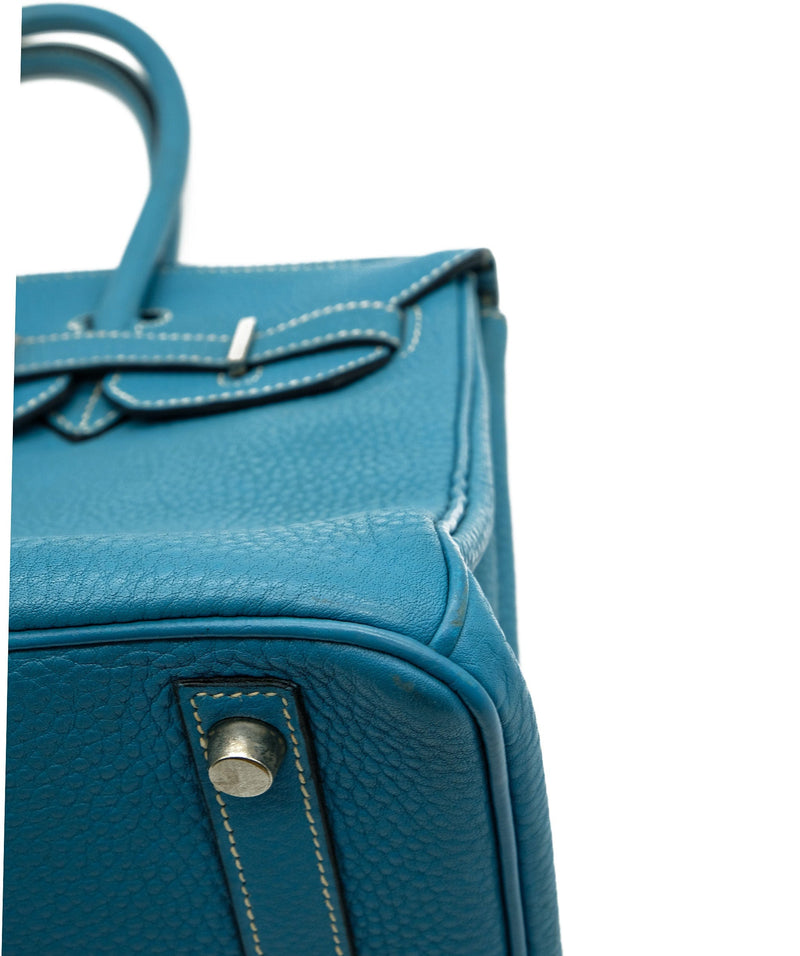 Hermès Hermes Birkin 30 Blue Jean PHW #i SKL1289