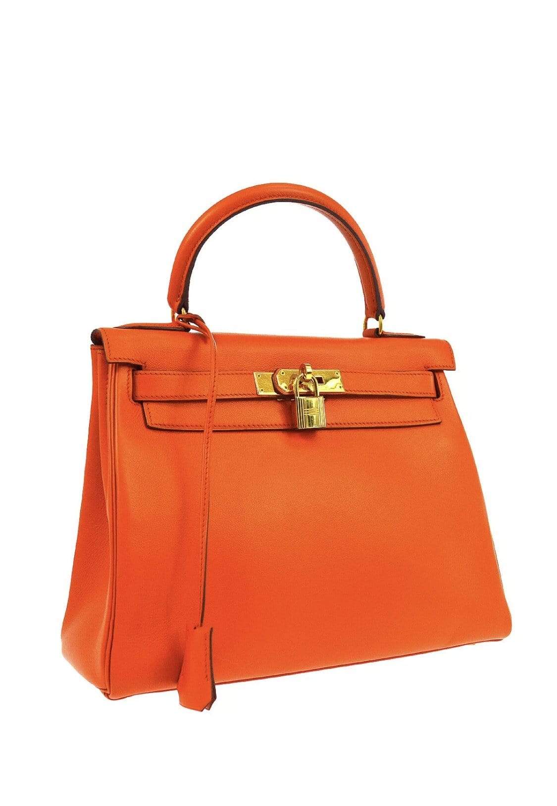 image of Hermès kelly 28 orange ghw