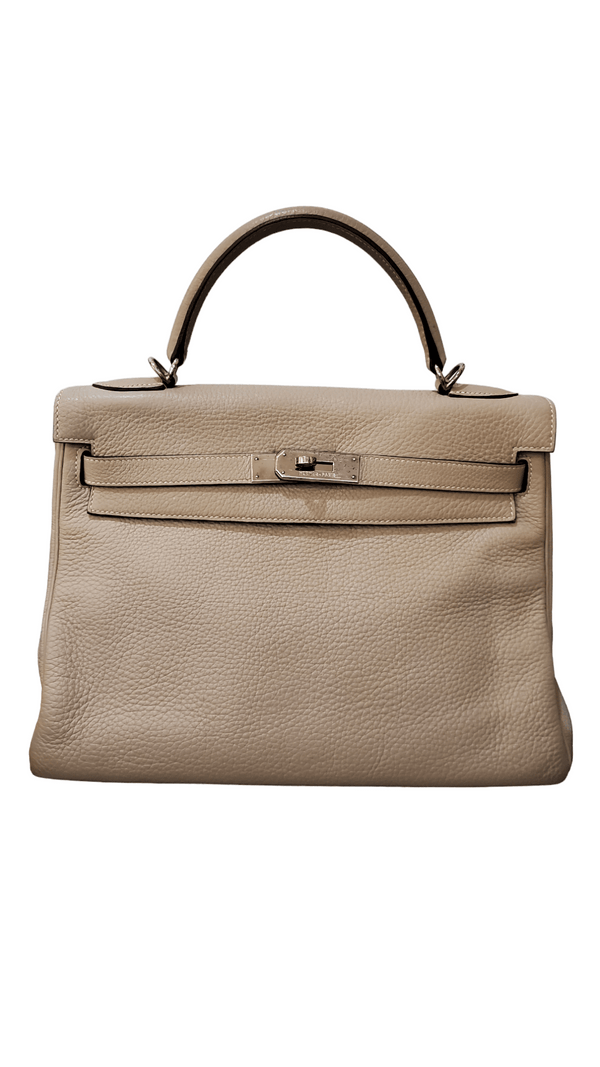 Hermes Kelly 32 Gris Tourterelle Togo Ghw T