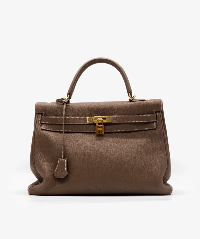 Hermes Kelly 35 Etoupe GHW RJC1117 – LuxuryPromise