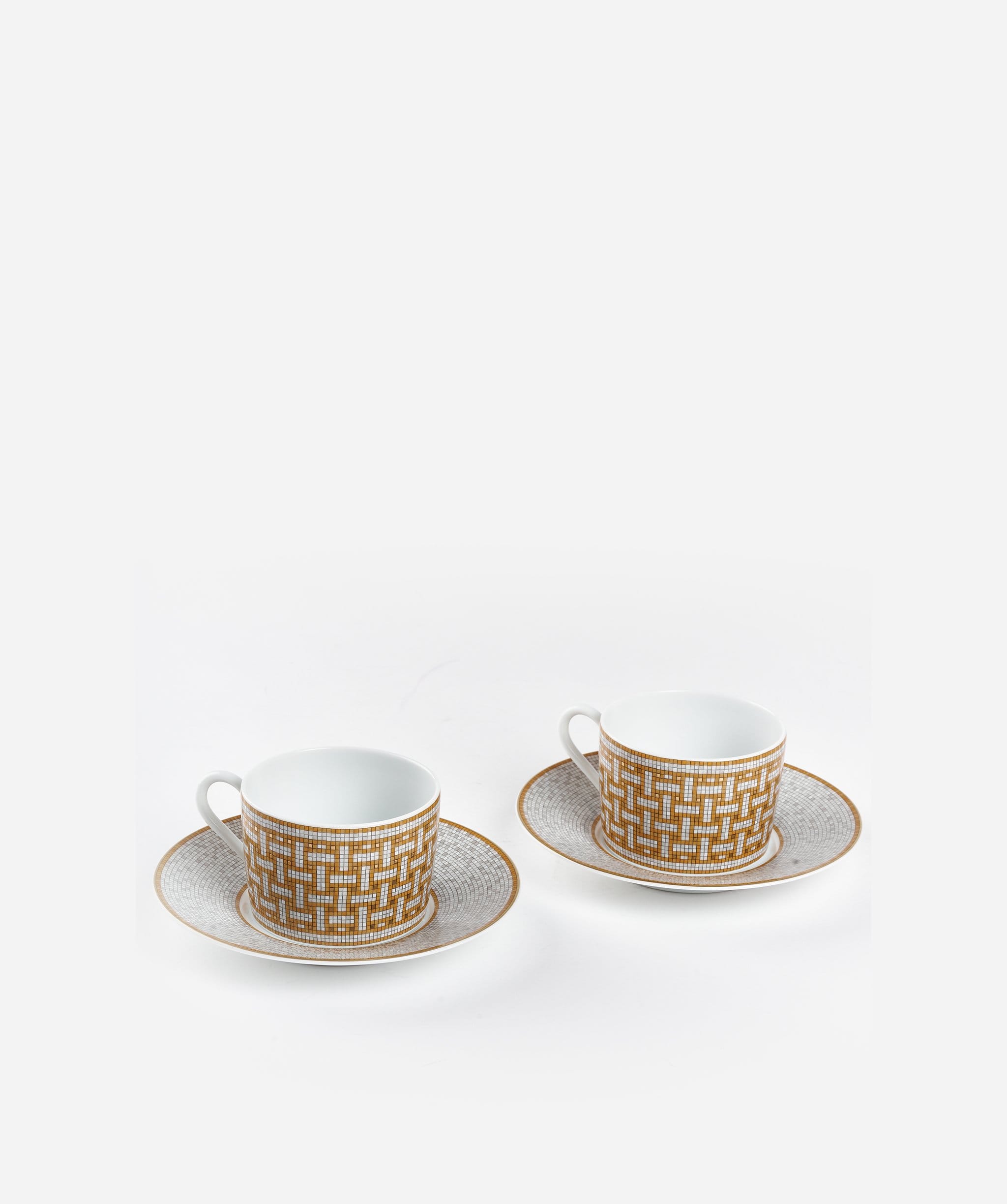 Hermès Mosaique Gold Tea Cup Set