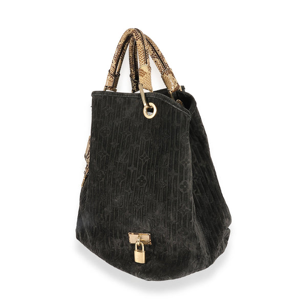 Louis Vuitton - Authenticated Whisper Handbag - Suede Black Plain for Women, Very Good Condition