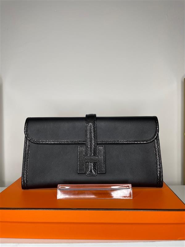 image of 89383 Hermes Black Lizard Jige so touch Elan