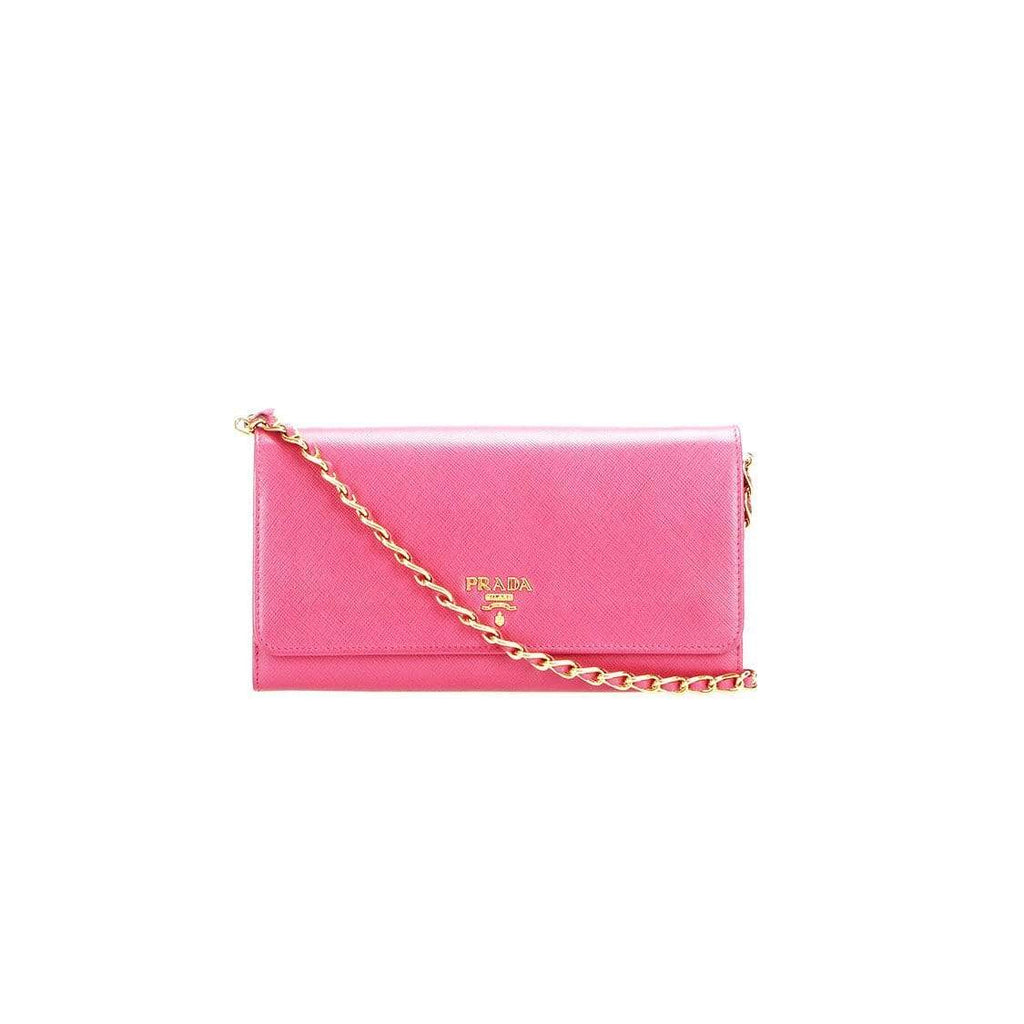 Prada Saffiano Wallet On Chain – LuxuryPromise