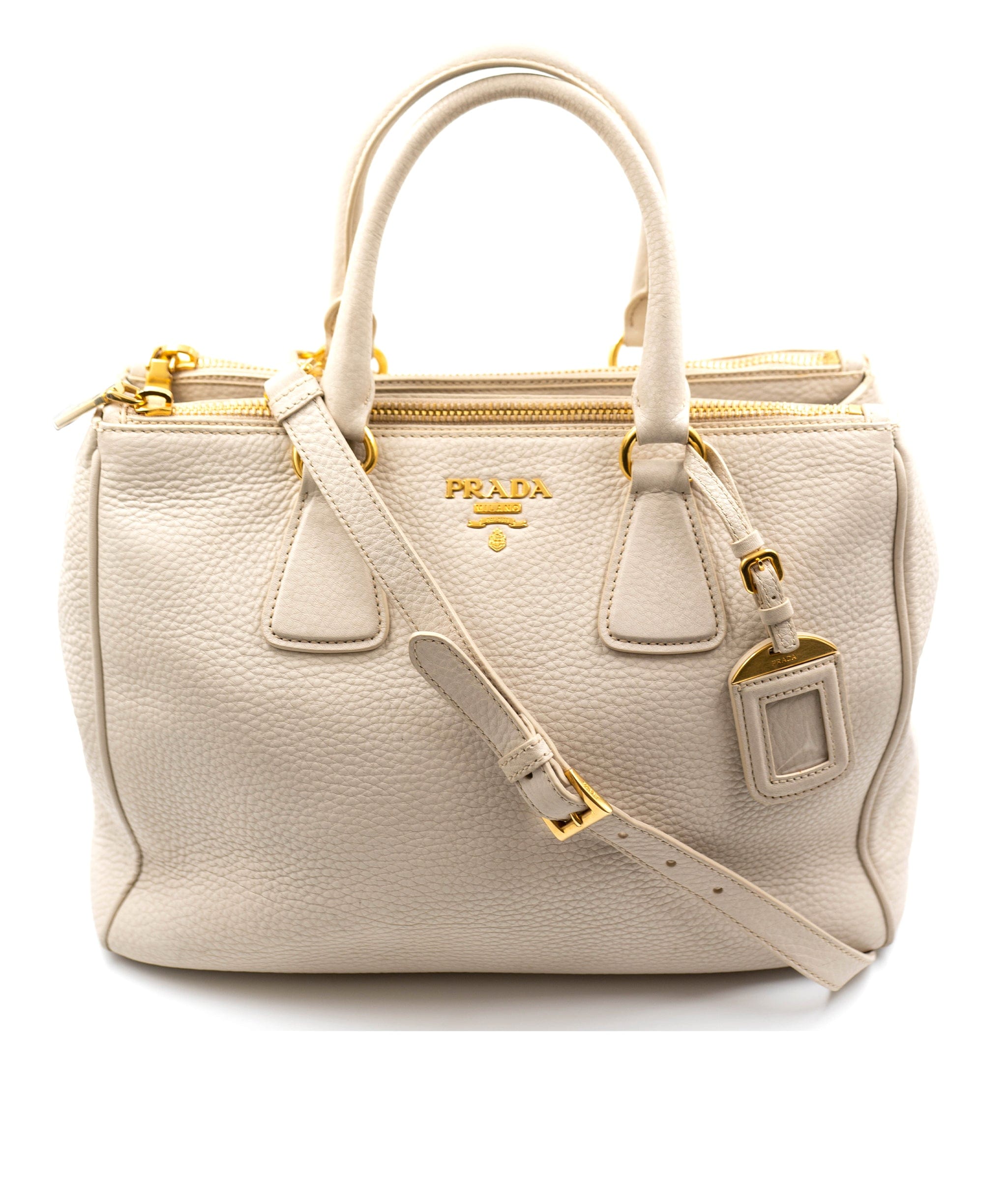 Prada Cream Leather Tote Bag GHW - AGL2112 – LuxuryPromise