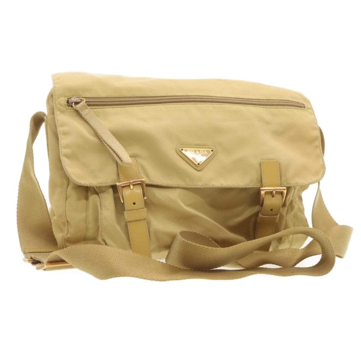 PRADA Cross Body Beige Nylon Messenger Bag