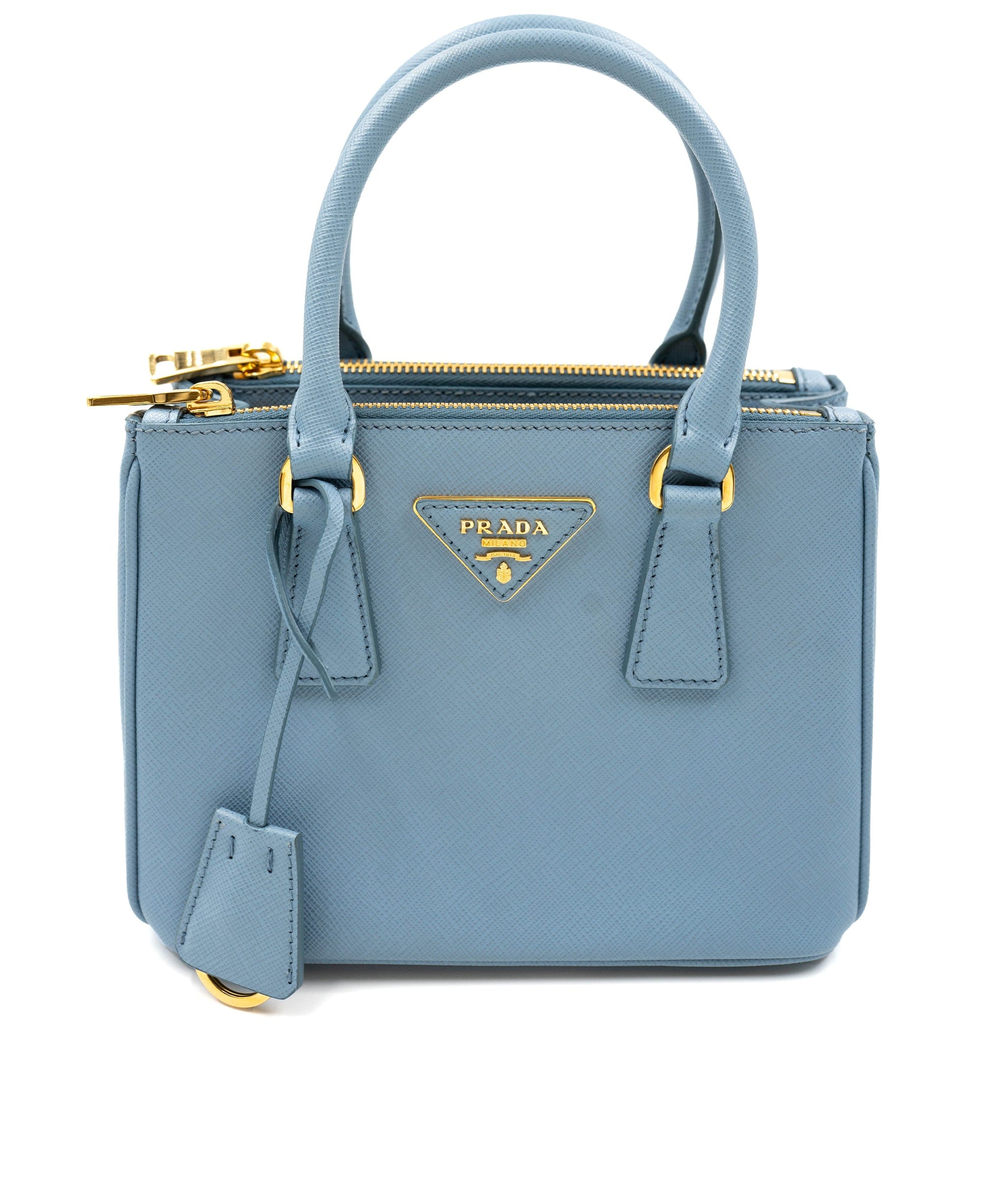 Prada Galleria Blue Saffiano Leather Micro-bag GHW - AGC1122 – LuxuryPromise