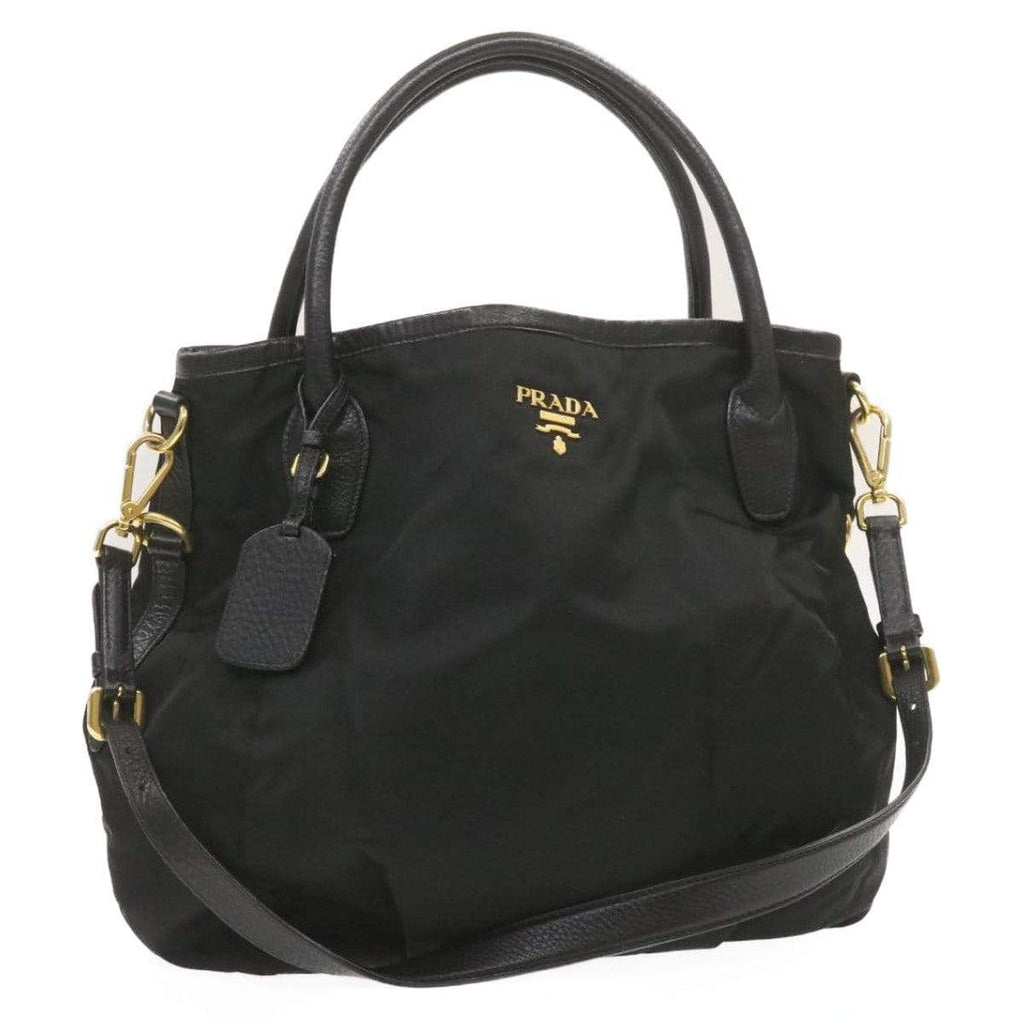 Prada Nylon 2Way Black Shoulder Bag – LuxuryPromise