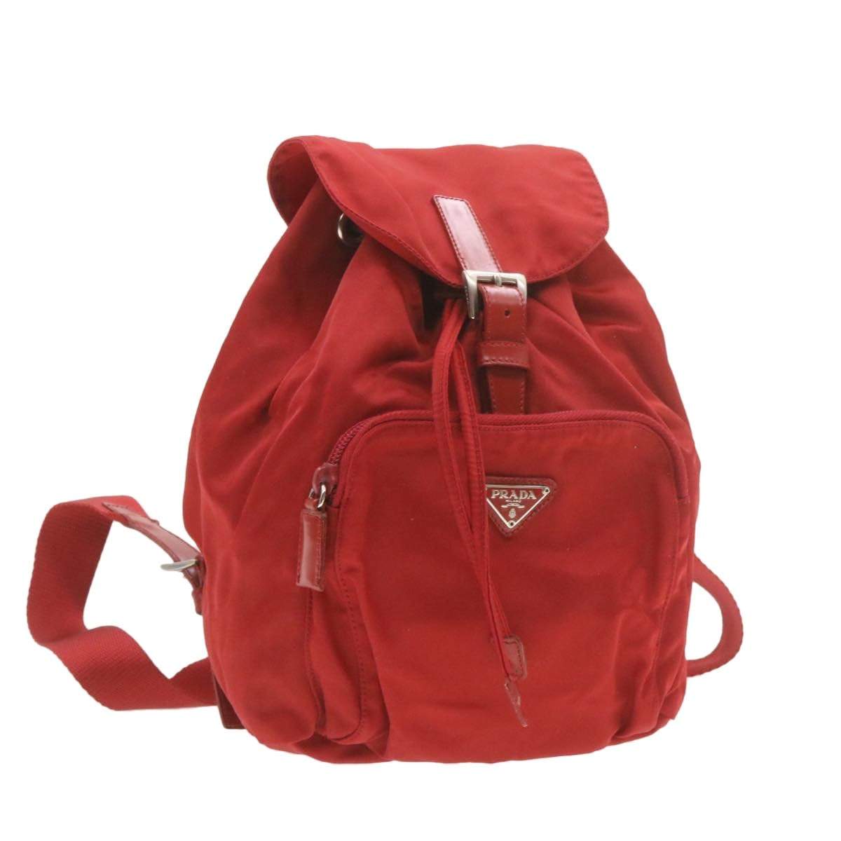 PRADA Nylon Mini Backpack Red 35 – LuxuryPromise