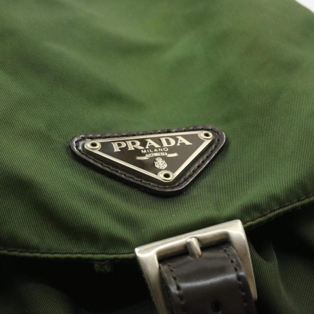 PRADA Nylon Small Backpack Khaki 104 – LuxuryPromise