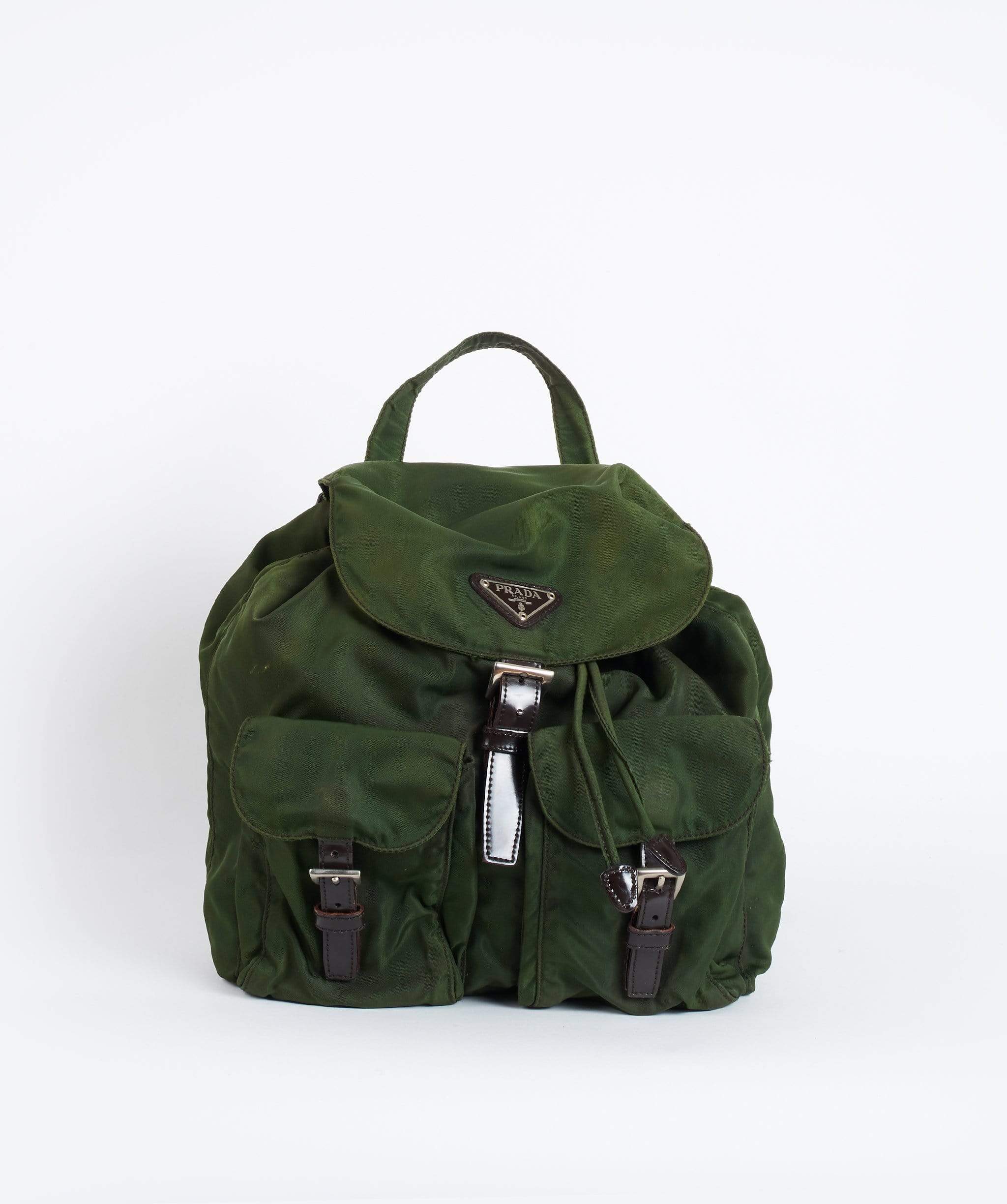 PRADA Nylon Small Backpack Khaki 104 – LuxuryPromise