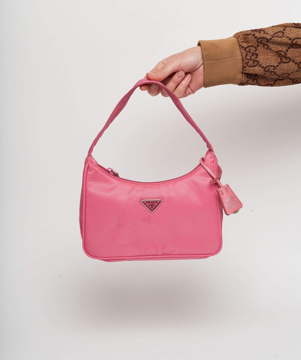 Prada Pink Nylon Pochette Bag – LuxuryPromise