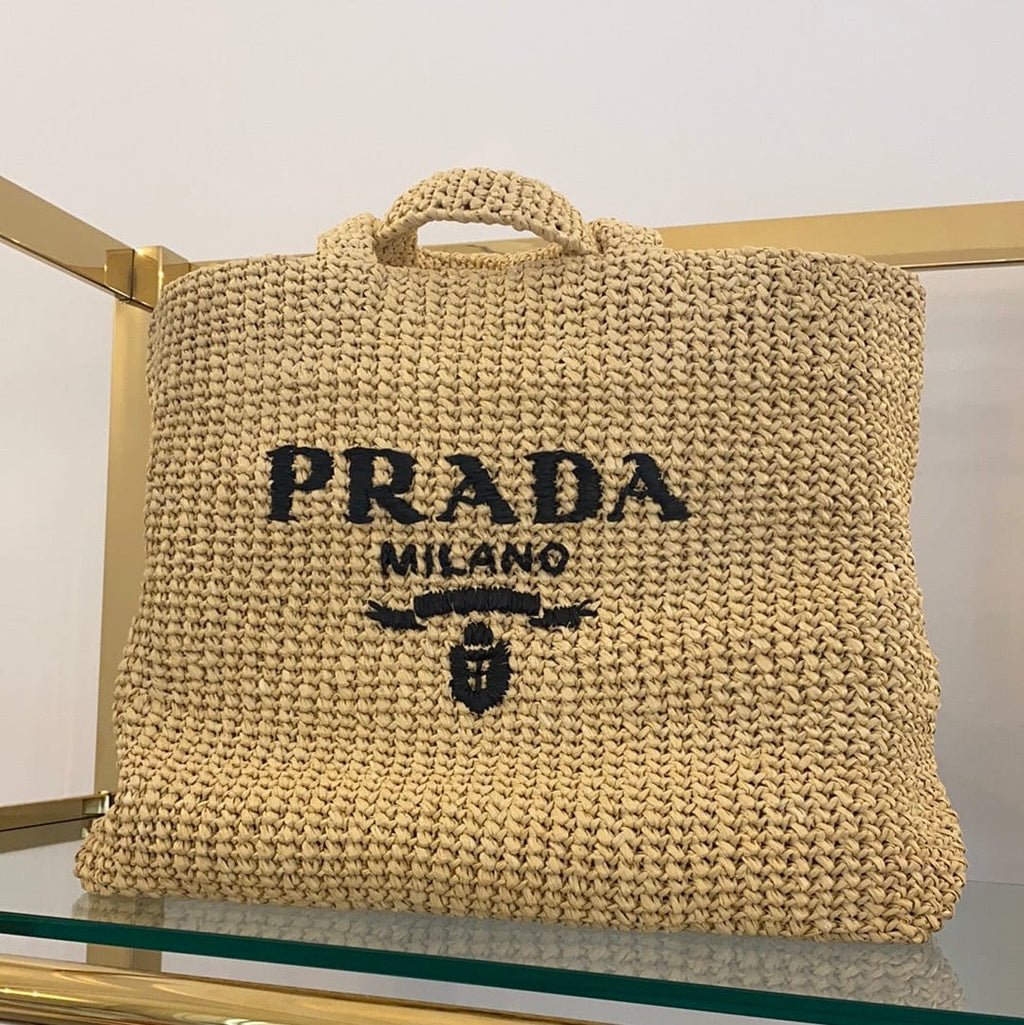 Prada Large Raffia Tote Bag LX1525 – LuxuryPromise
