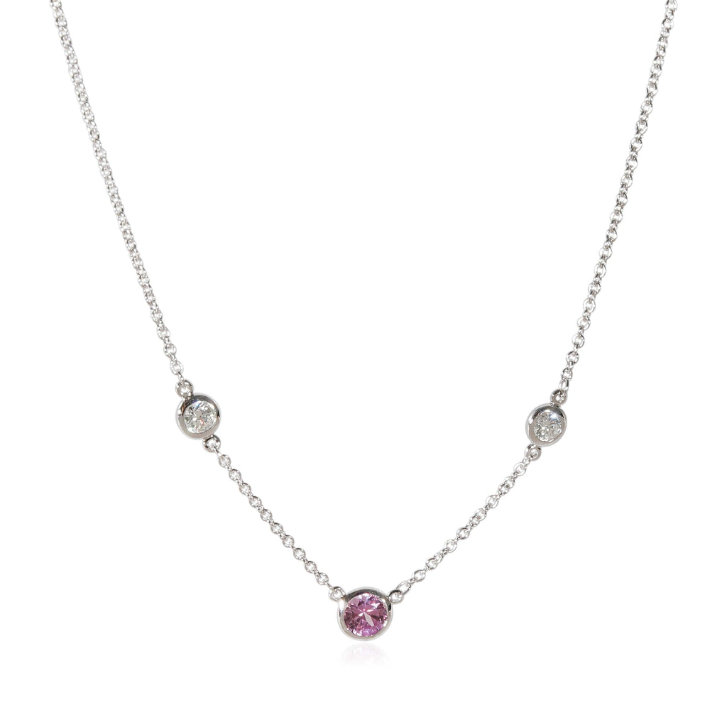 Tiffany & Co. Elsa Peretti Pink Sapphire Color by the Yard Necklace ...