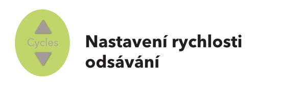 Nastavení rychlosti odsávání