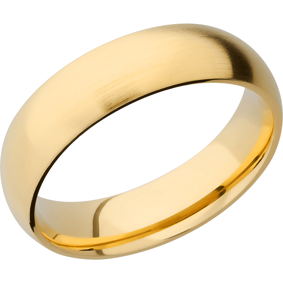 M-Fit 10Kt Yellow Gold 7mm Beveled-Edge Band With Satin Finish