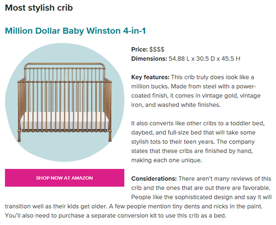 Babylist Winston Crib Best Cribs 2021