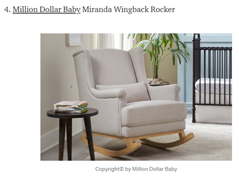 Medium Best Nursery Gifts Miranda Rocker