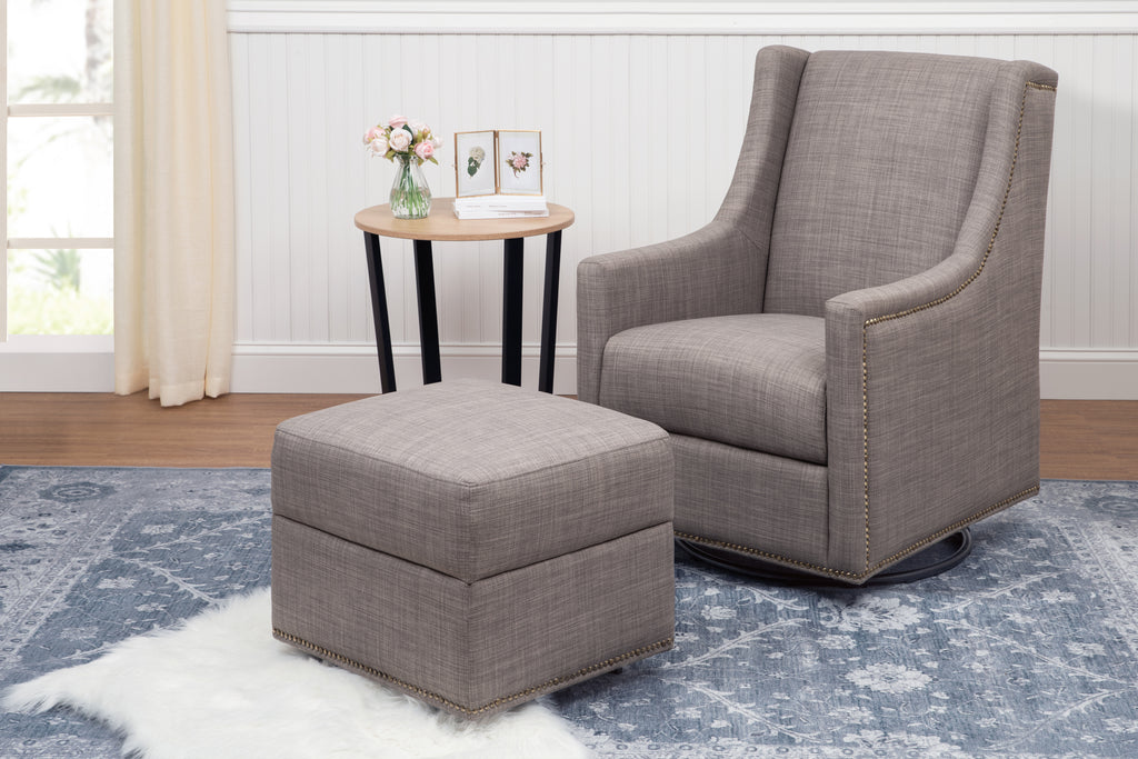 nursery glider with gliding ottoman