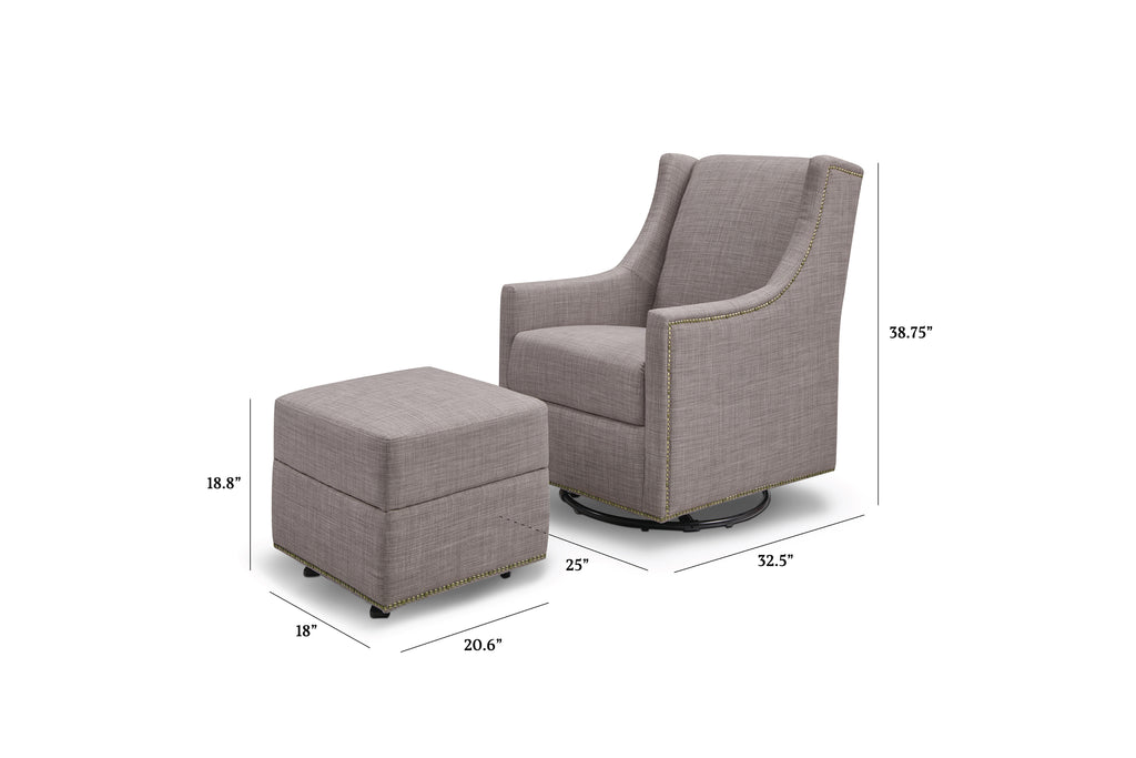 harper nursery swivel glider