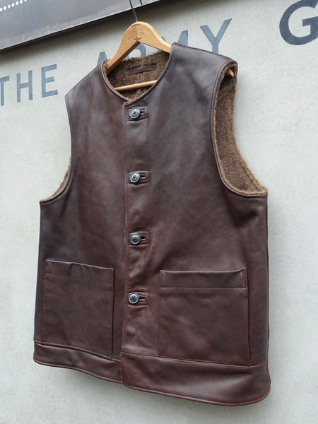 ド迫力》LEATHER JERKIN VEST - REVERSIBLE – ナイジェル・ケーボン ...