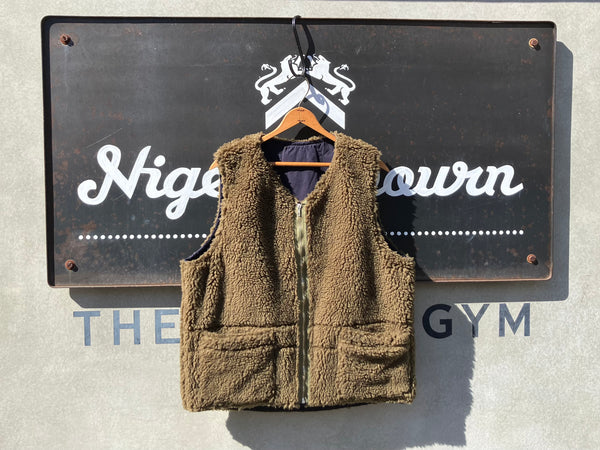 サイズ56！NIGEL CABOURN リバーシブルリネンカモフラベスト