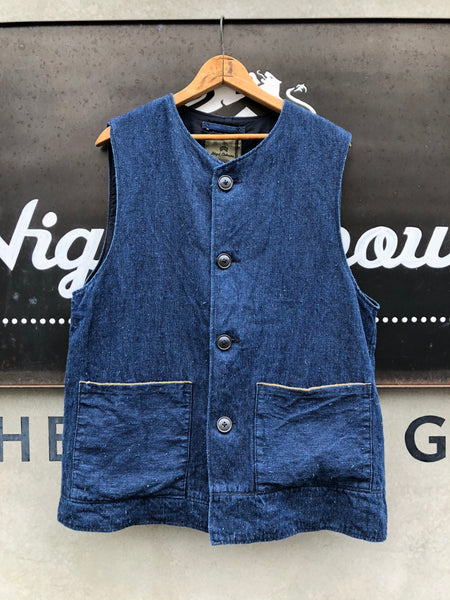 一手間加えましょう。 JERKIN VEST HEMP DENIM – ナイジェル・ケーボン 