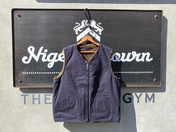 サイズ56！NIGEL CABOURN リバーシブルリネンカモフラベスト