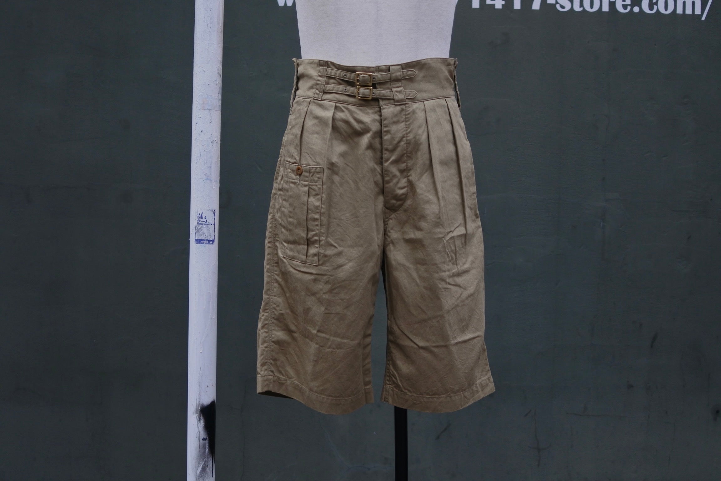 40s british army gurka shorts ダブルバックル - ショートパンツ