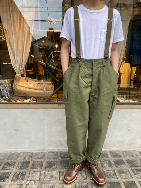 ドイツ軍サスペンダーパンツ　german military work pants