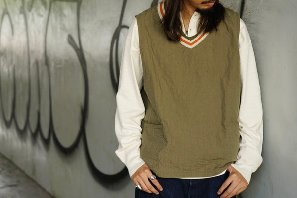 AW23注目アイテムがいよいよ入荷》FRENCH HOSPITAL VEST - STRIPE 