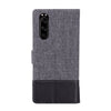 For Sony Xperia 5 MUMXA MX102 Horizontal Flip Canvas Stitching Leather Case with Holder & Card Slots & Wallet(Black)