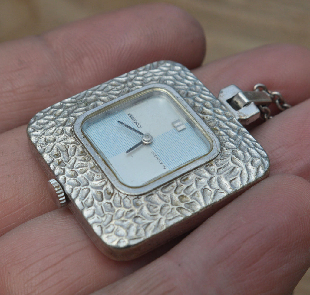 Vintage Seiko Pendant Watch and Sterling Silver Chain, Gifts For Her, –  OlliesOpals