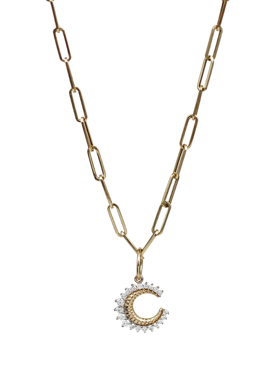 14K Diamond Lunar Eclipse Charm - Lulu Designs Jewelry