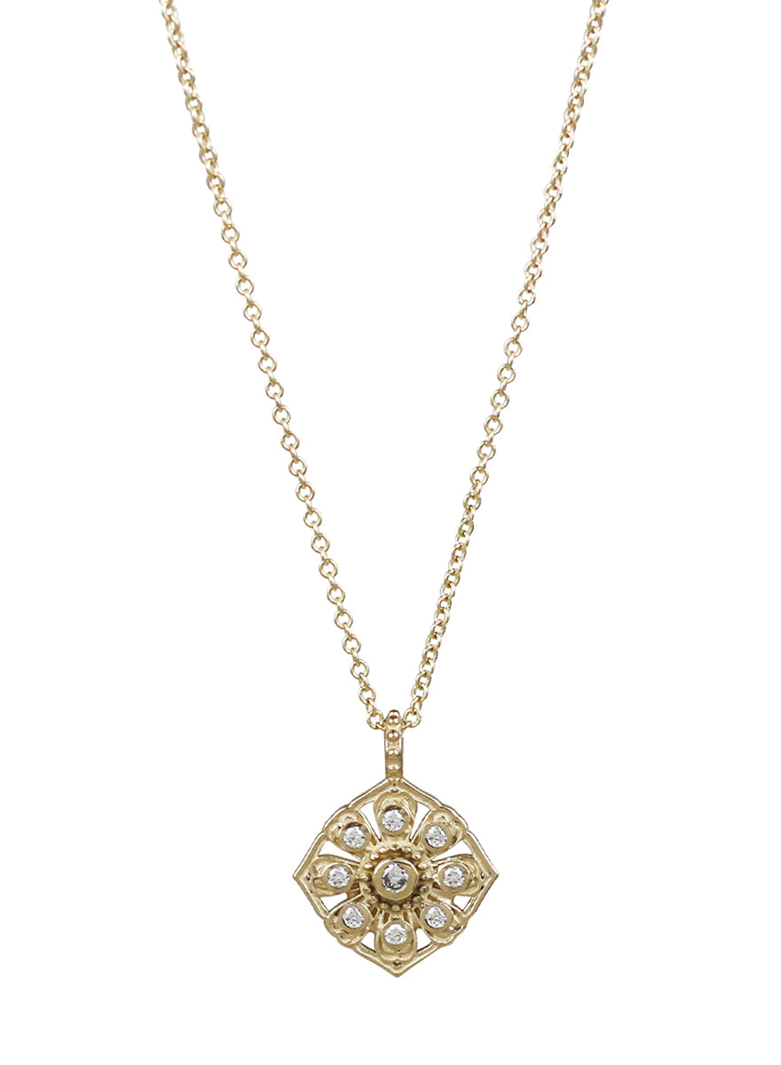 Diamond Flower Necklace - Hammerman Jewels
