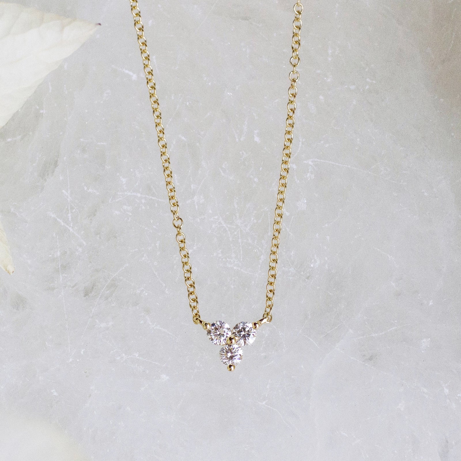 Large Trio Diamond Pendant 14K Gold – BOS Jewelers Inc