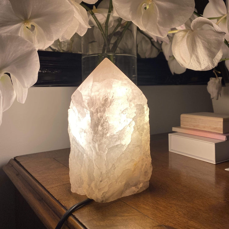 large rose quartz lamp