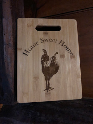 Funny Chicken Bamboo Cutting Board