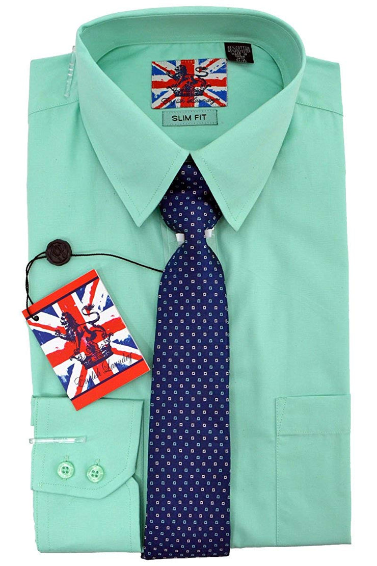 teal shirt and tie combo