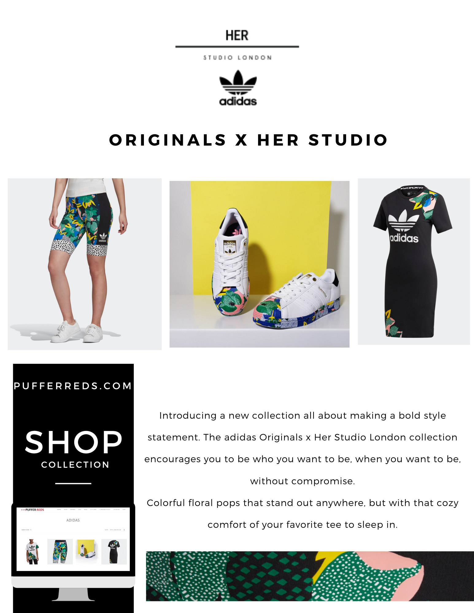 adidas, puffer reds, HER Studio, London, fashion, Collaboration
