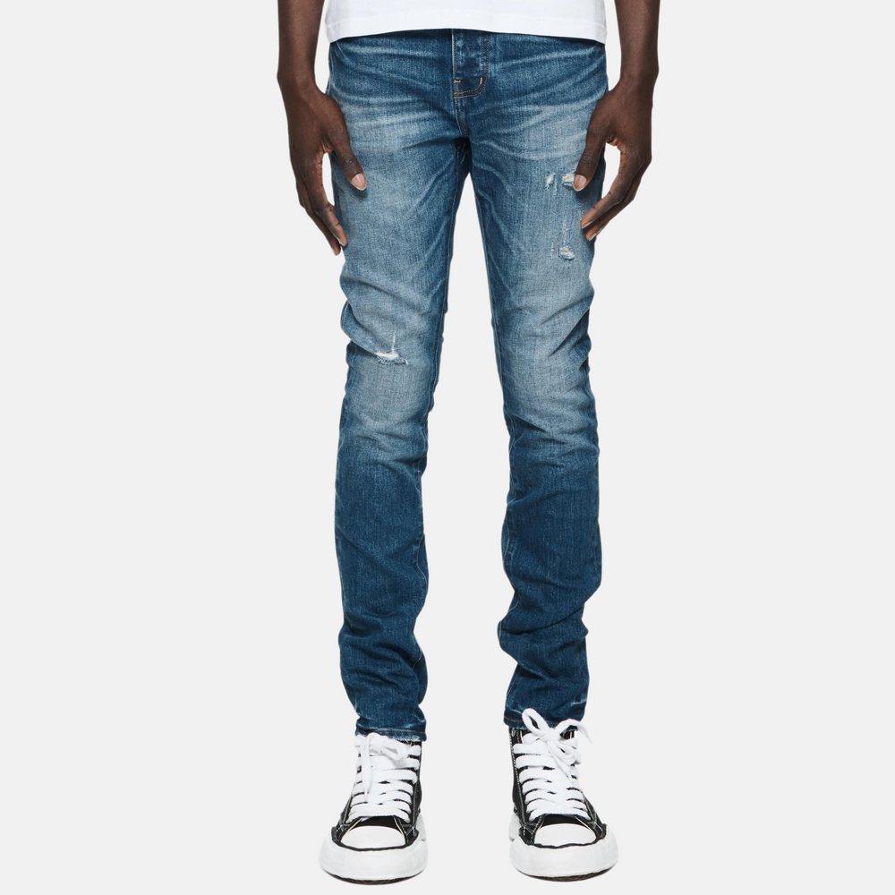 stonewashed slim-fit jeans, Purple Brand